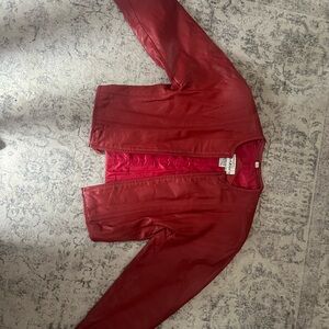 Tibor Red Leather Jacket
